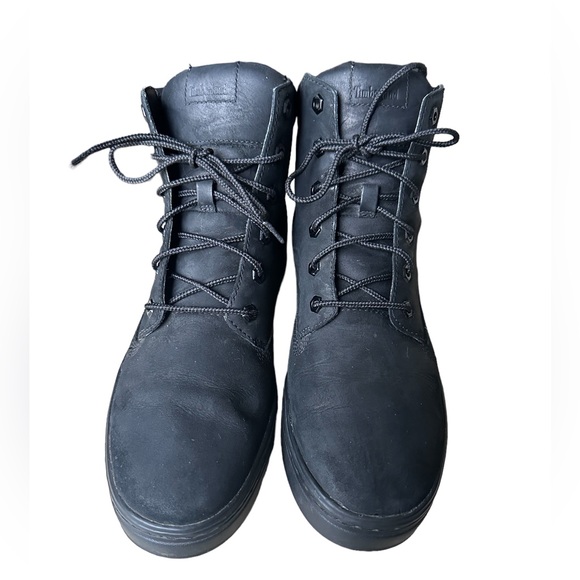 Timberland Eden Square/Flannery Sneaker Boot Black Nubuck Leather Lace Up 11 - Picture 2 of 8